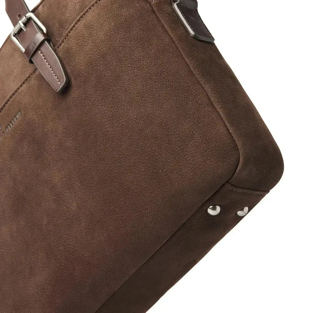 Castelijn & Beerens Nubuck Laptop Bag 15.6" RFID Mocca-Veske-BagBrokers
