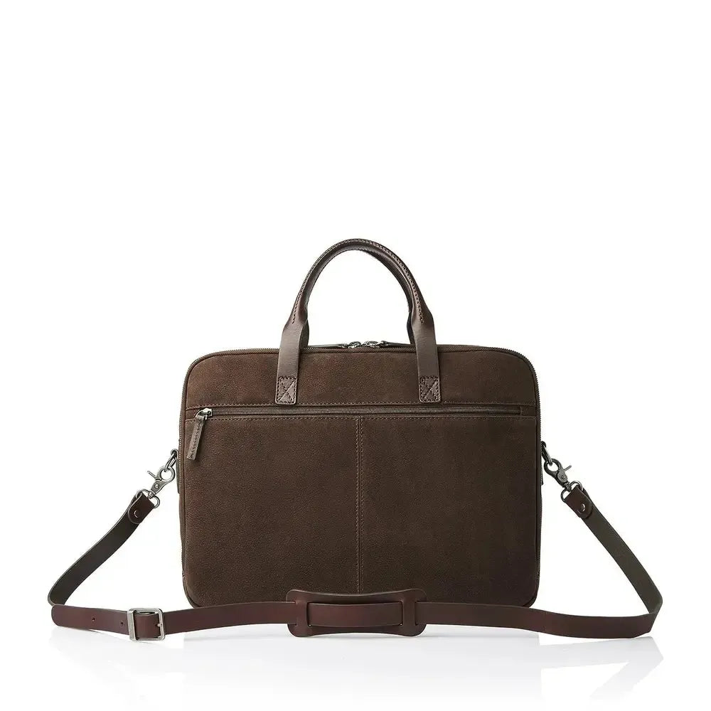Castelijn & Beerens Nubuck Laptop Bag 2 rom 15.6" RFID Mocca-Veske-BagBrokers