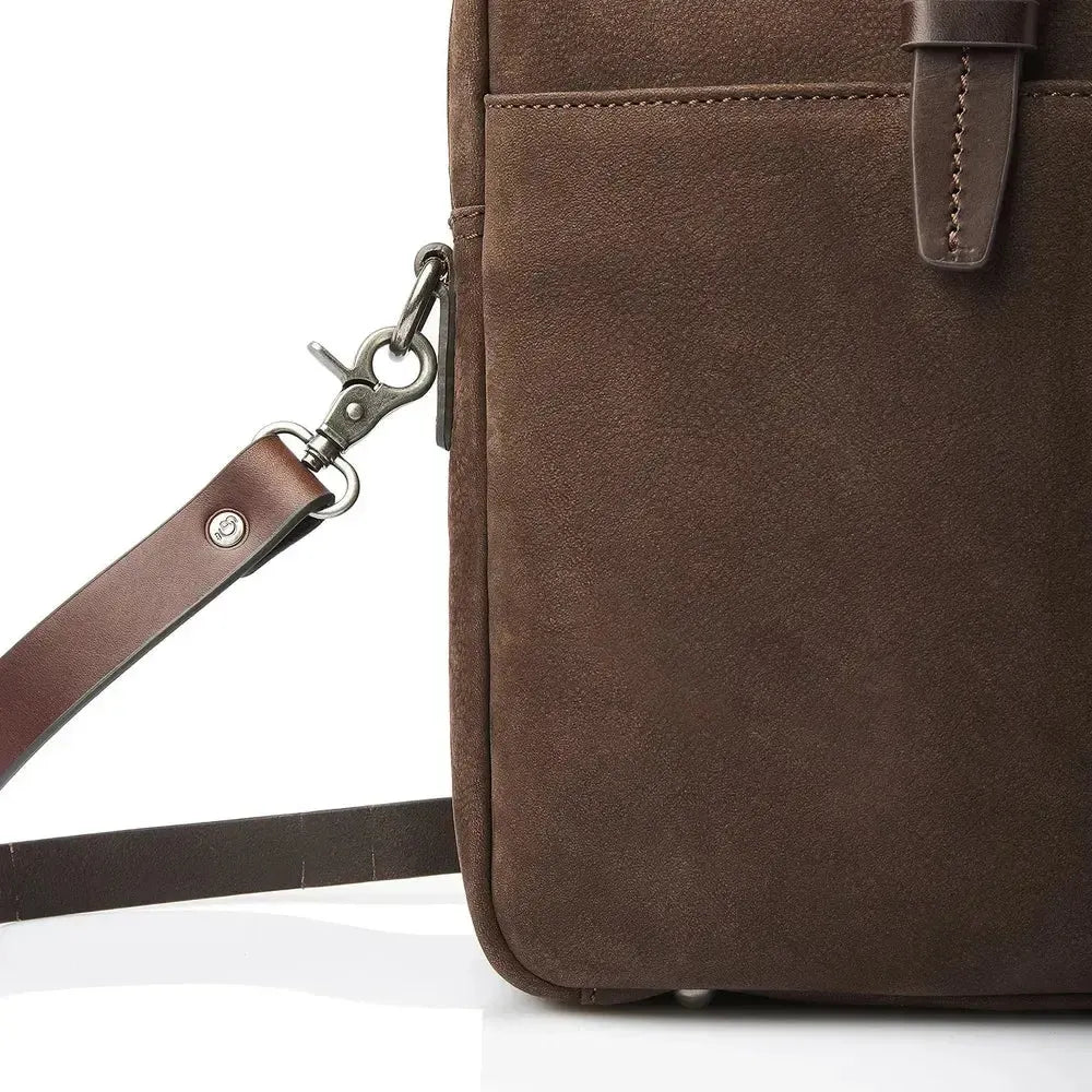 Castelijn & Beerens Nubuck Laptop Bag 2 rom 15.6" RFID Mocca-Veske-BagBrokers