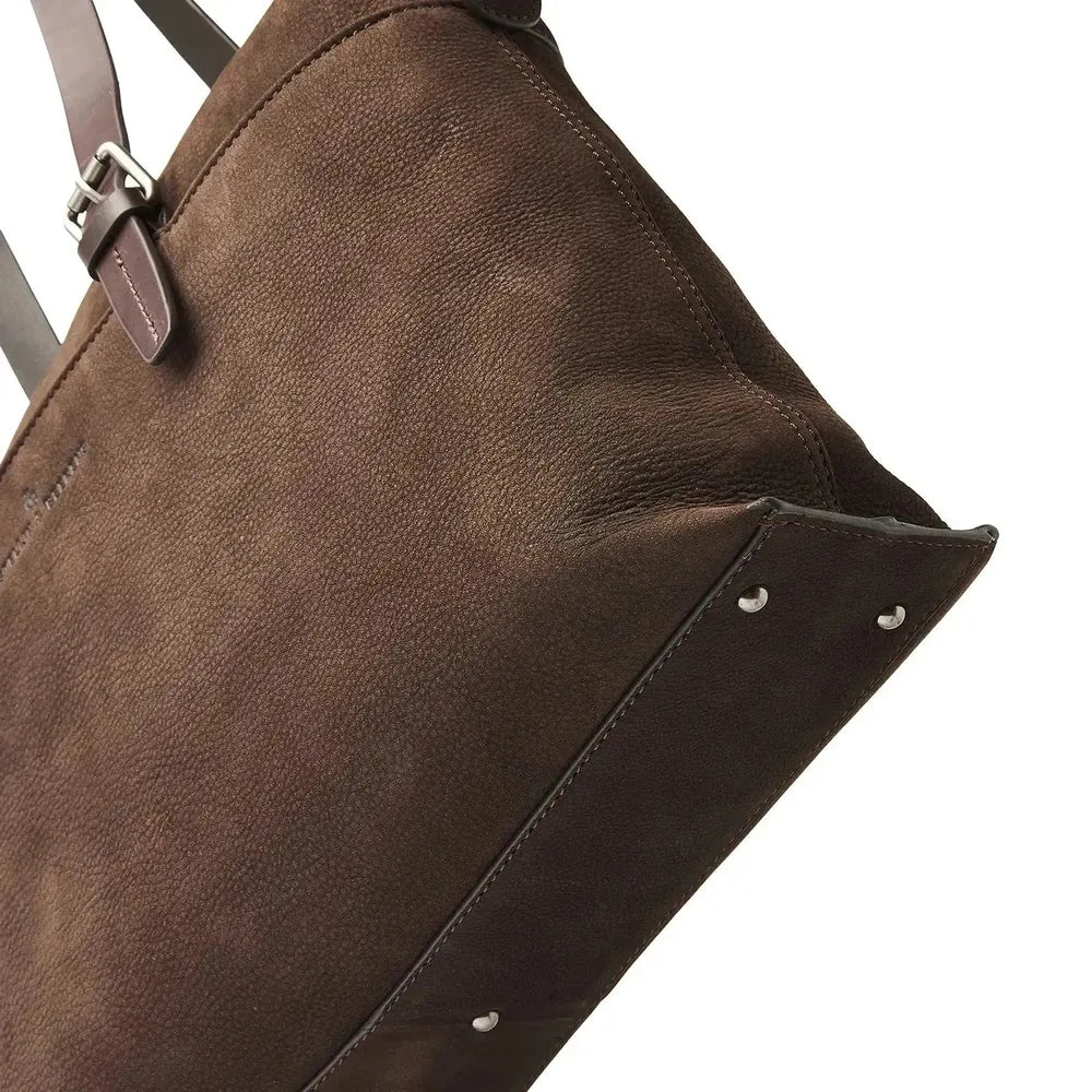 Castelijn & Beerens Nubuck Shoulderbag 15.6" RFID Mocca-Veske-BagBrokers