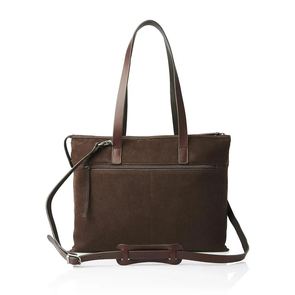 Castelijn & Beerens Nubuck Shoulderbag 15.6" RFID Mocca-Veske-BagBrokers