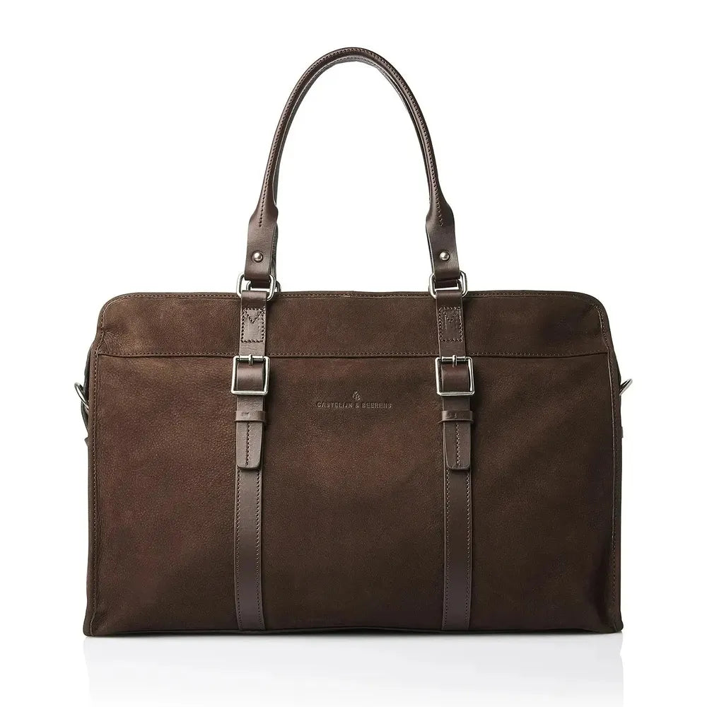 Castelijn & Beerens Nubuck Weekender Bag RFID Mocca-Bagger-BagBrokers