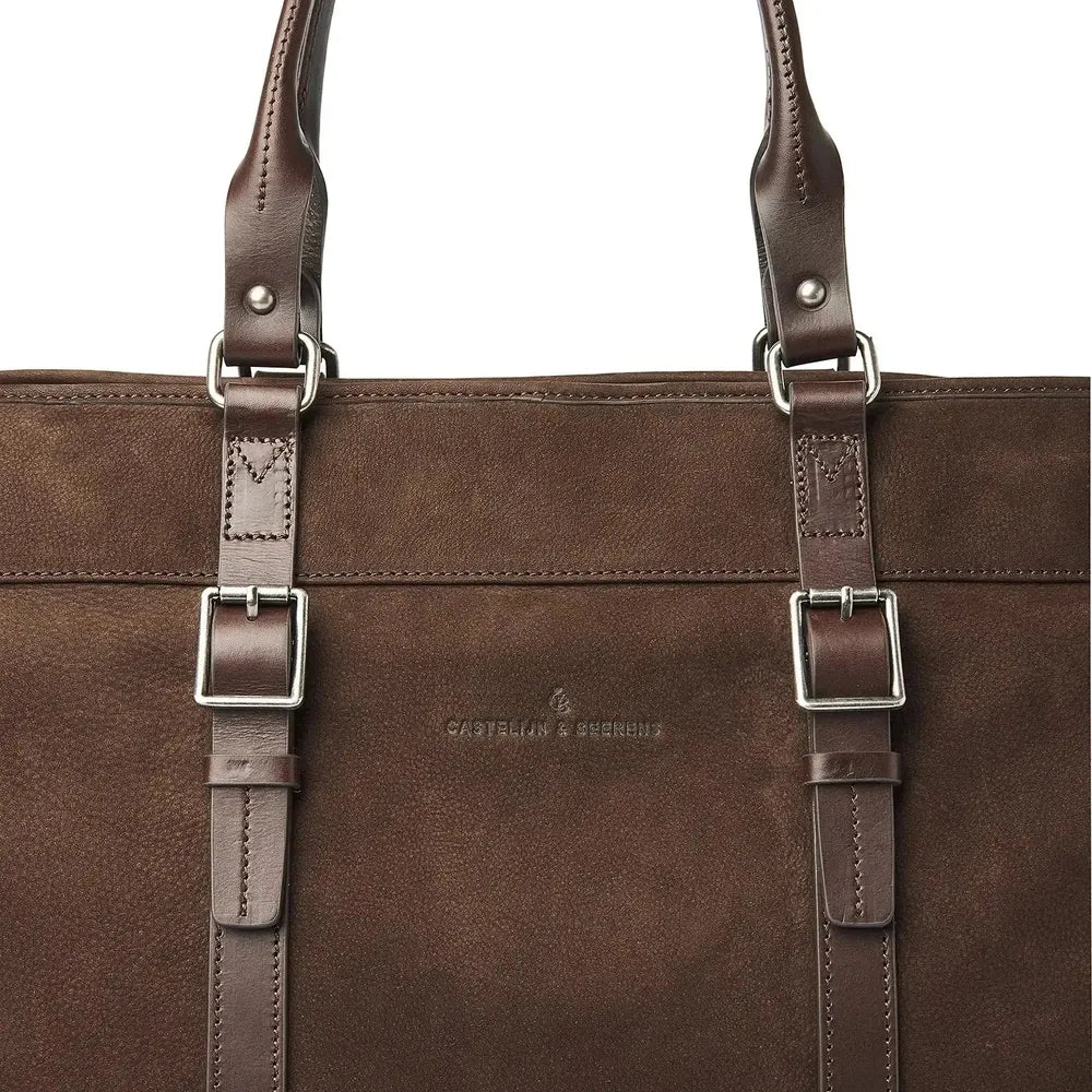 Castelijn & Beerens Nubuck Weekender Bag RFID Mocca-Bagger-BagBrokers