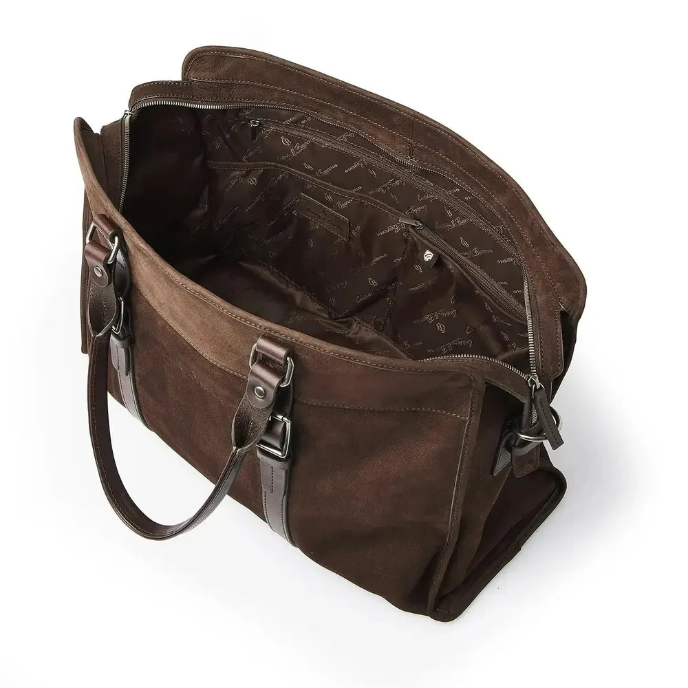 Castelijn & Beerens Nubuck Weekender Bag RFID Mocca-Bagger-BagBrokers