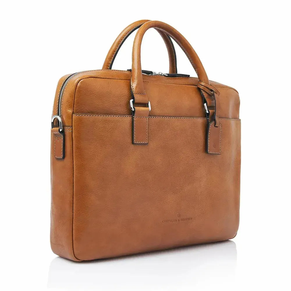 Castelijn & Beerens Peter Laptop Bag 15,6" RFID | Light Brown-Veske-BagBrokers