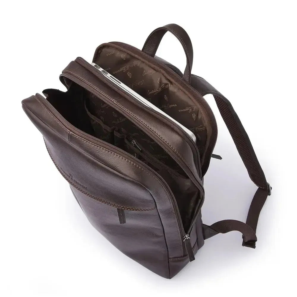 Castelijn & Beerens Skinn ryggsekk 15,6" RFID Mocca-Sekk-BagBrokers
