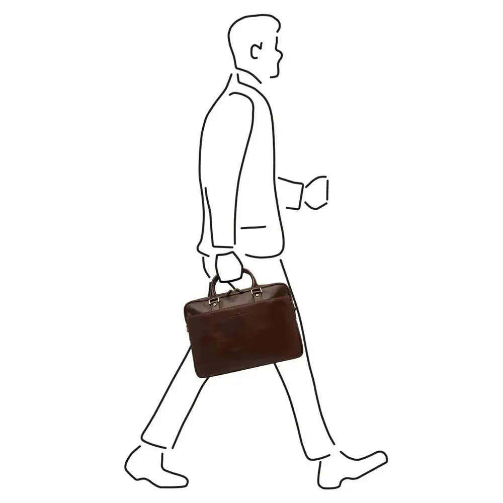 Castelijn & Beerens Verona Pc-veske 15,6" RFID Mocca-Veske-BagBrokers