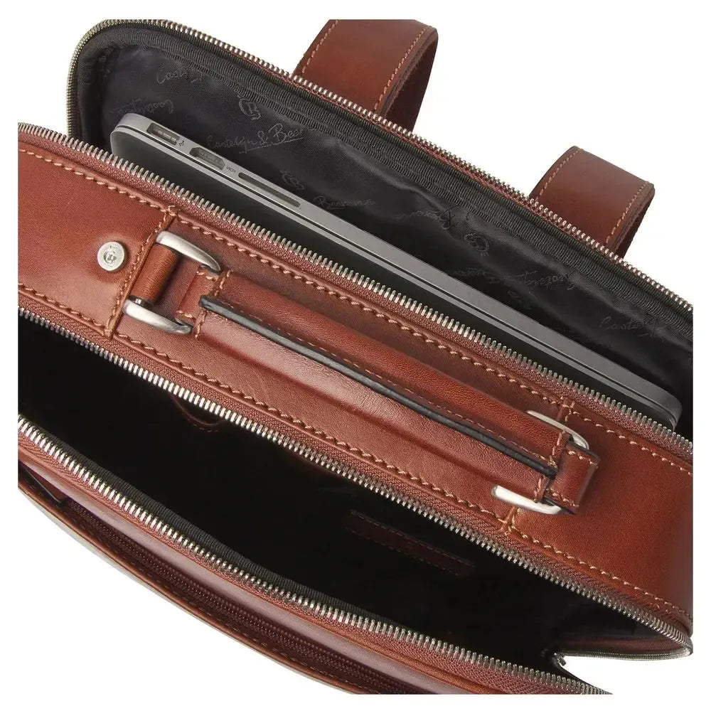 Castelijn & Beerens Verona Ryggsekk 15,6" RFID Brun-Ryggsekker-BagBrokers
