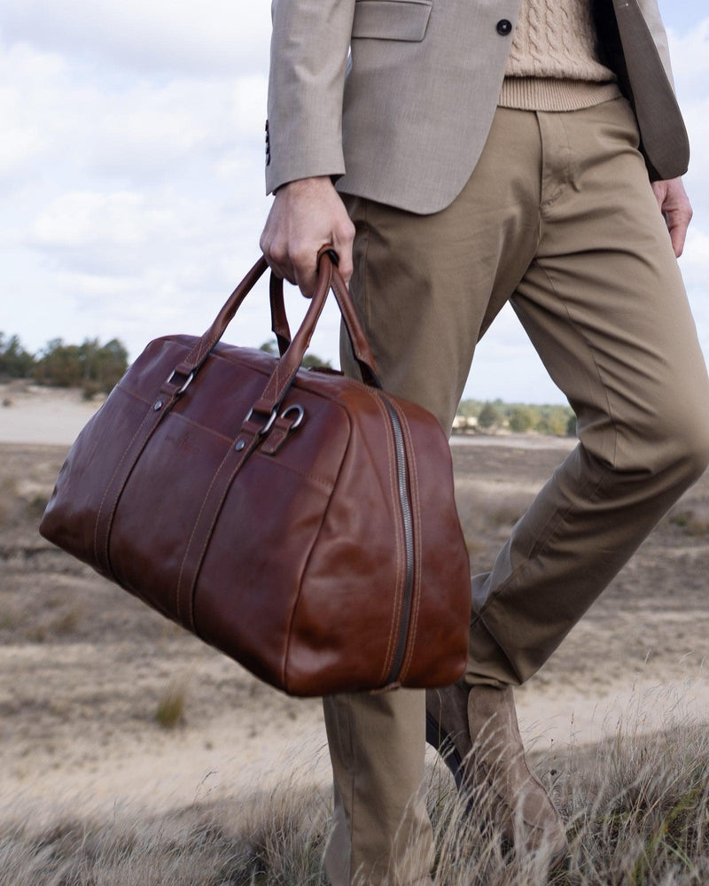 Castelijn & Beerens Verona Weekender skinnbag 39 liter Lysebrun-Bagger-BagBrokers