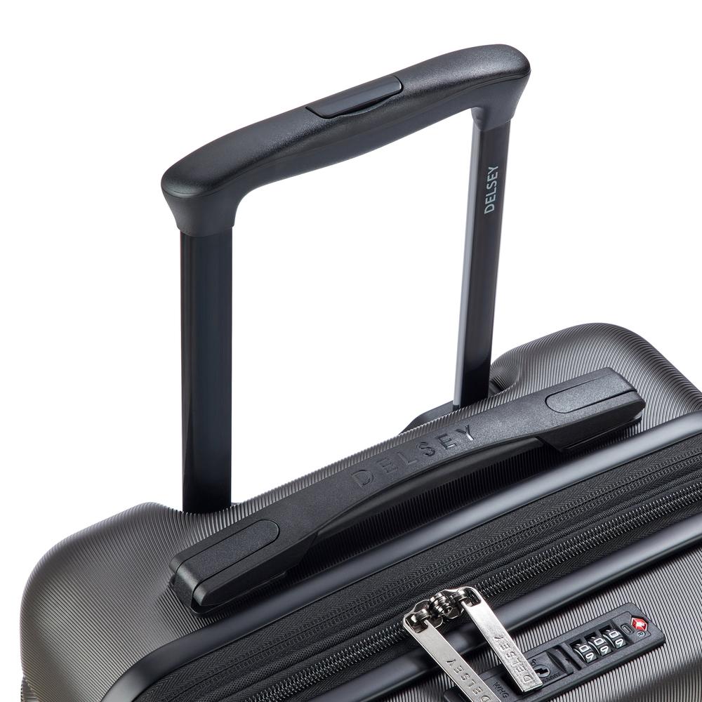 Delsey Air Armour 3‑delers Koffertsett Black (55 cm), (68 cm), (77 cm)-Harde kofferter-BagBrokers