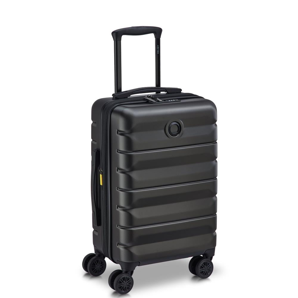 Delsey Air Armour utvidbar kabinkoffert 55 cm Black-Harde kofferter-BagBrokers