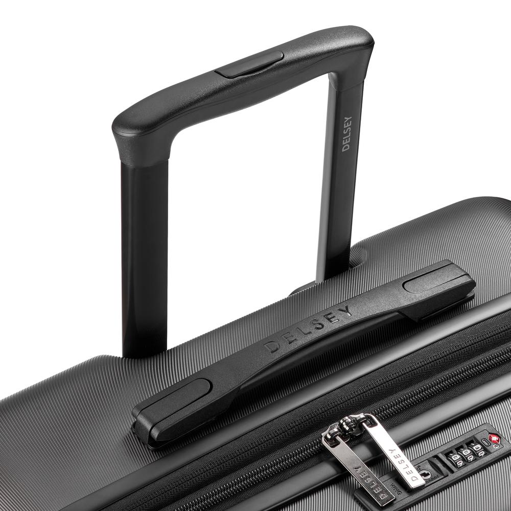 Delsey Air Armour utvidbar medium koffert 68 cm Black-Harde kofferter-BagBrokers