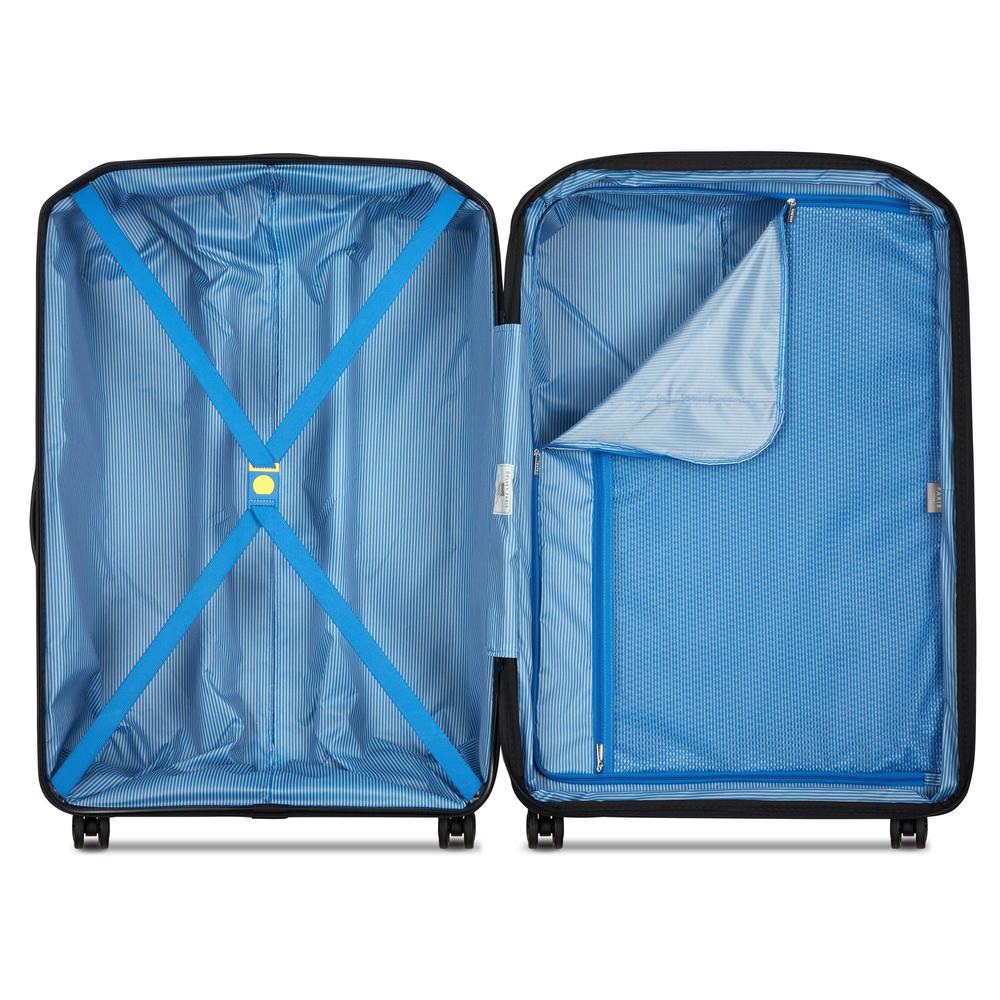 Delsey Anvers utvidbar kabinkoffert 55 cm Teal Blue-Harde kofferter-BagBrokers
