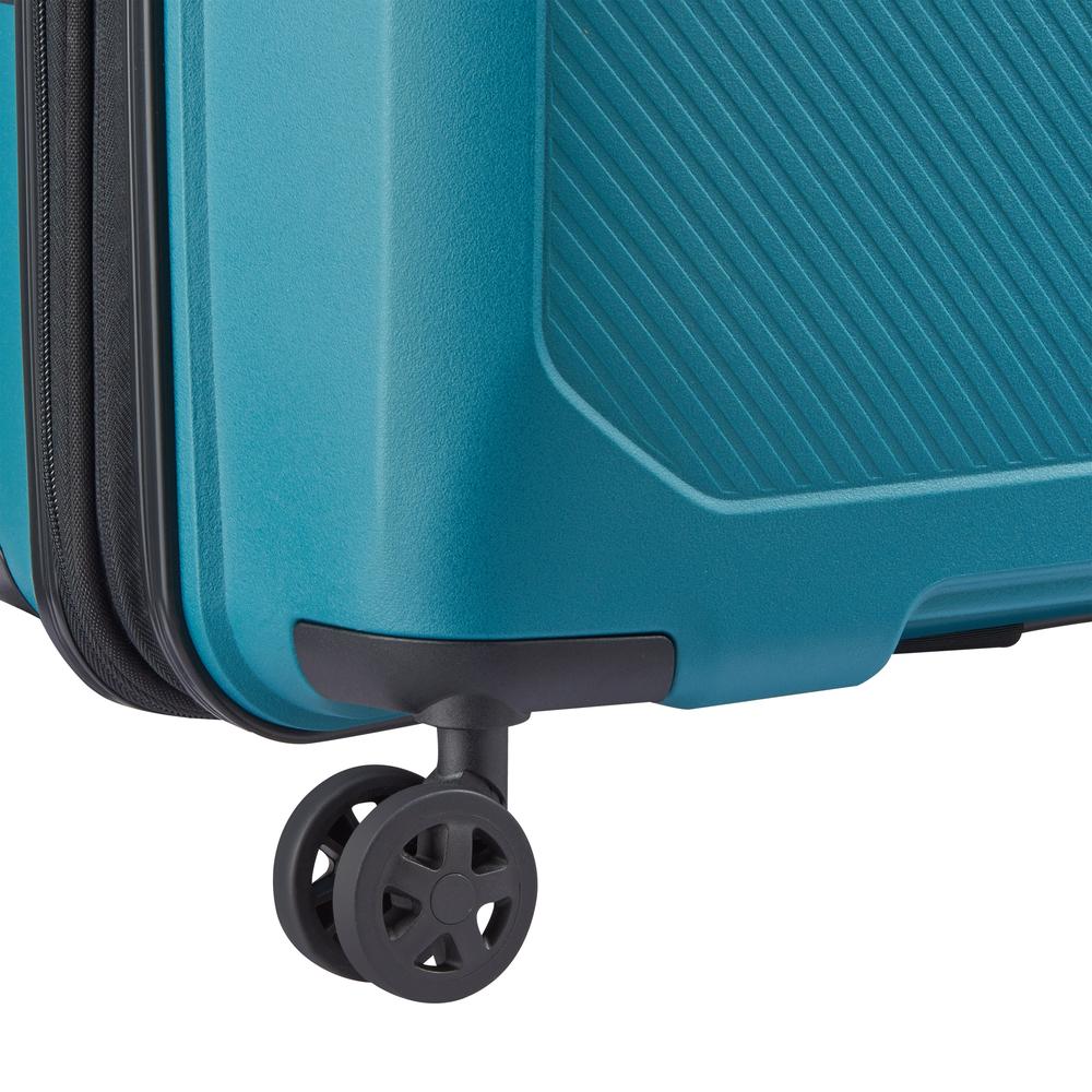 Delsey Anvers utvidbar kabinkoffert 55 cm Teal Blue-Harde kofferter-BagBrokers