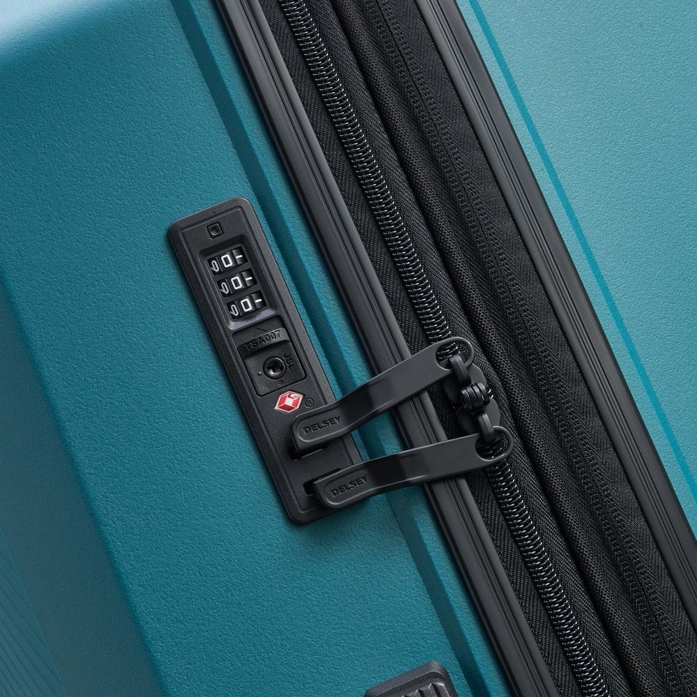 Delsey Anvers utvidbar medium koffert 66 cm Teal Blue-Harde kofferter-BagBrokers
