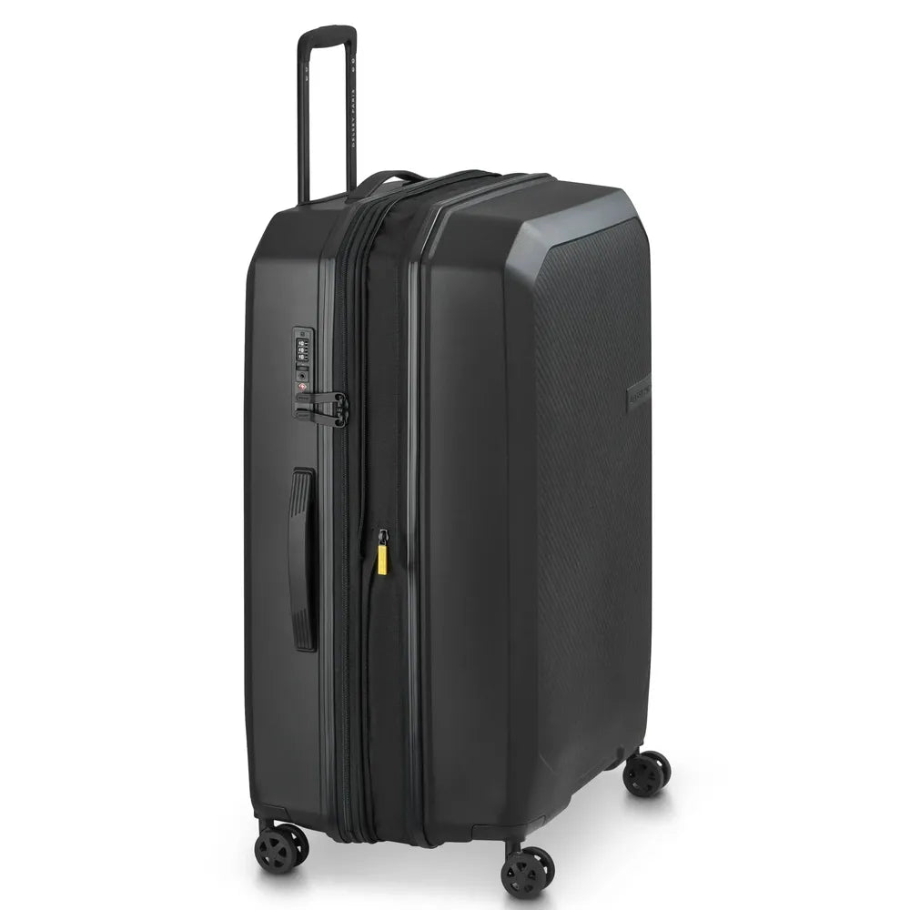 Delsey Anvers utvidbar stor koffert 76 cm Black-Harde kofferter-BagBrokers