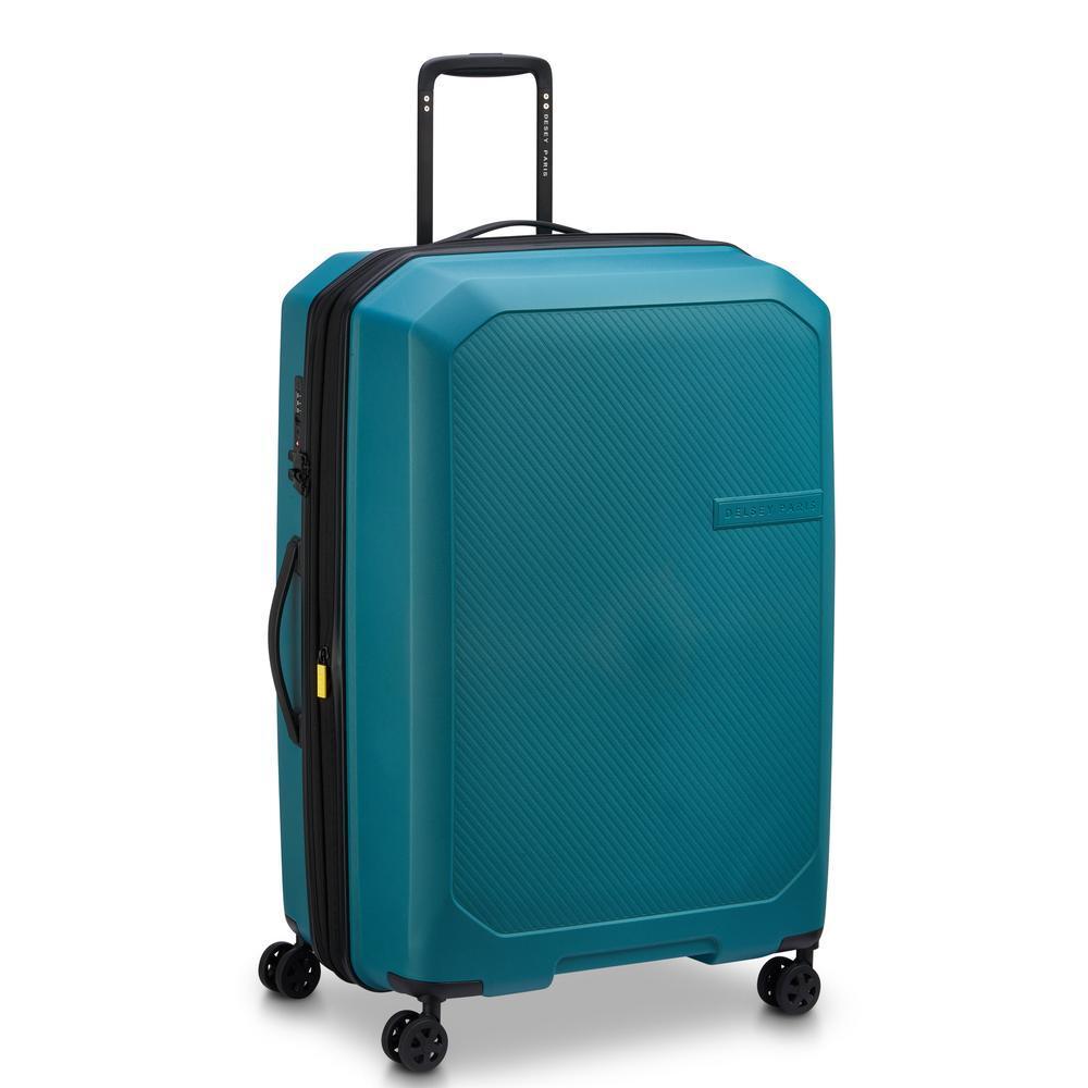 Delsey Anvers utvidbar stor koffert 76 cm Teal Blue-Harde kofferter-BagBrokers