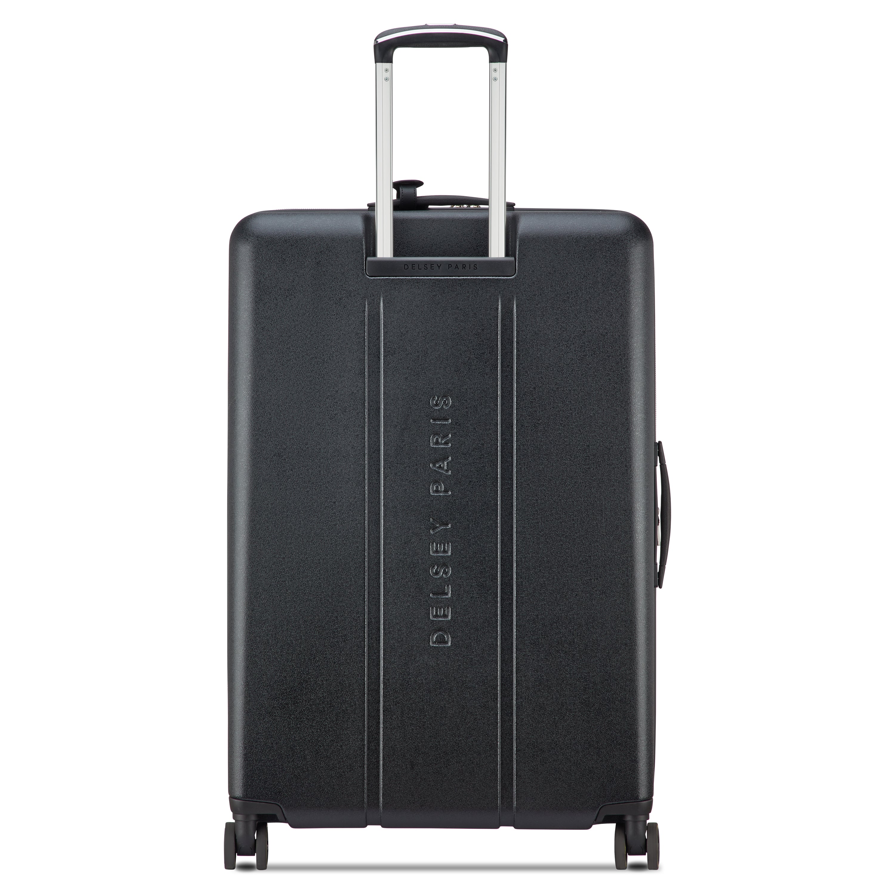 Delsey Cadence utvidbar ekstra stor koffert 81 cm Black/Silver-Harde kofferter-BagBrokers