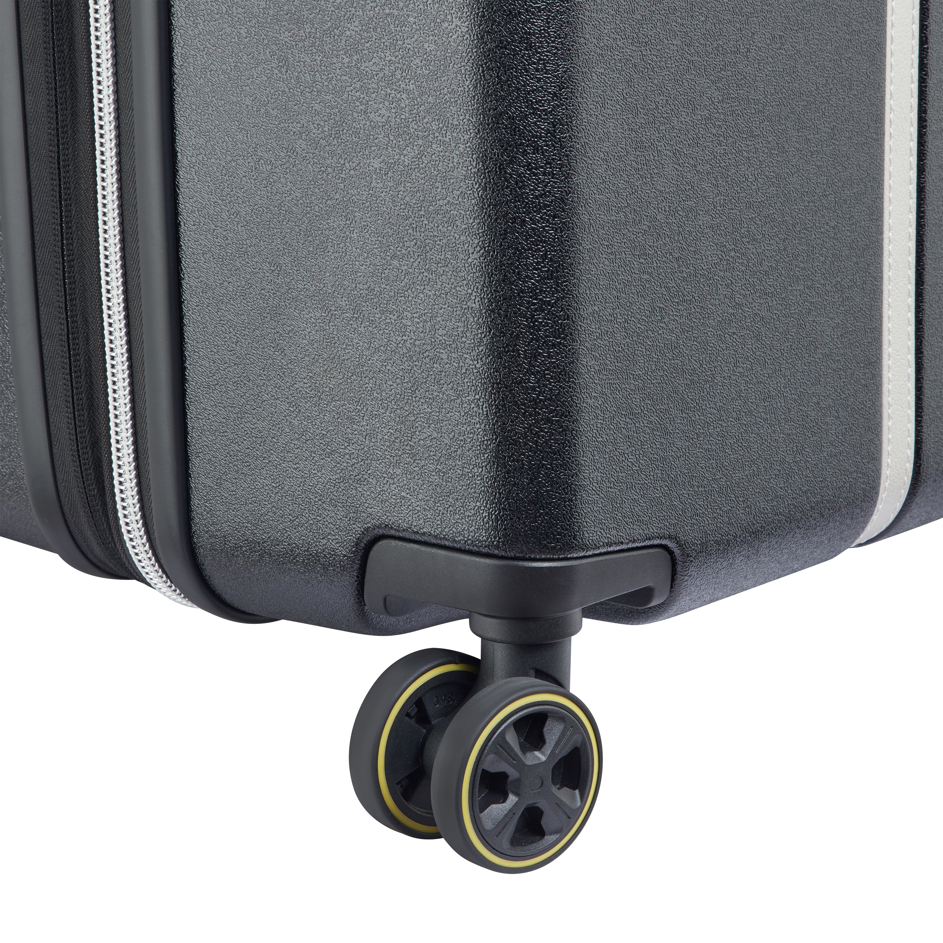 Delsey Cadence utvidbar ekstra stor koffert 81 cm Black/Silver-Harde kofferter-BagBrokers