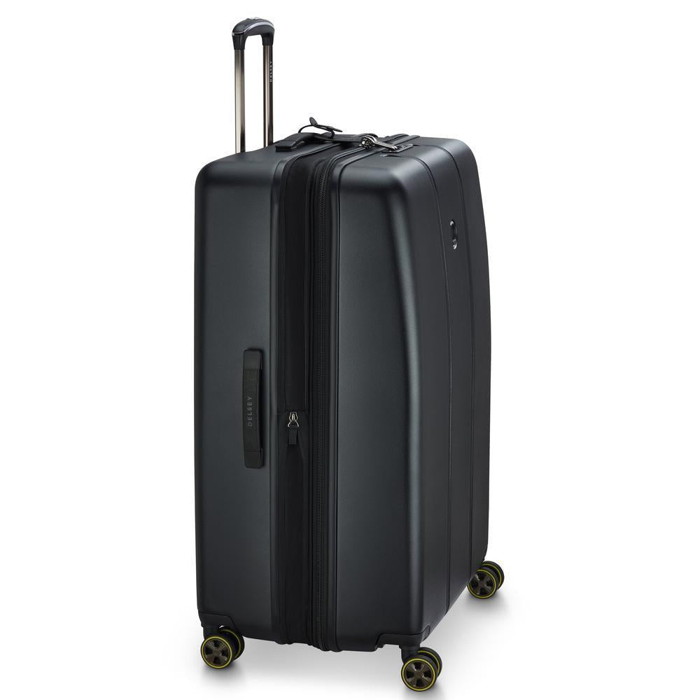 Delsey Cadence utvidbar ekstra stor koffert 82 cm Deep Black-Harde kofferter-BagBrokers