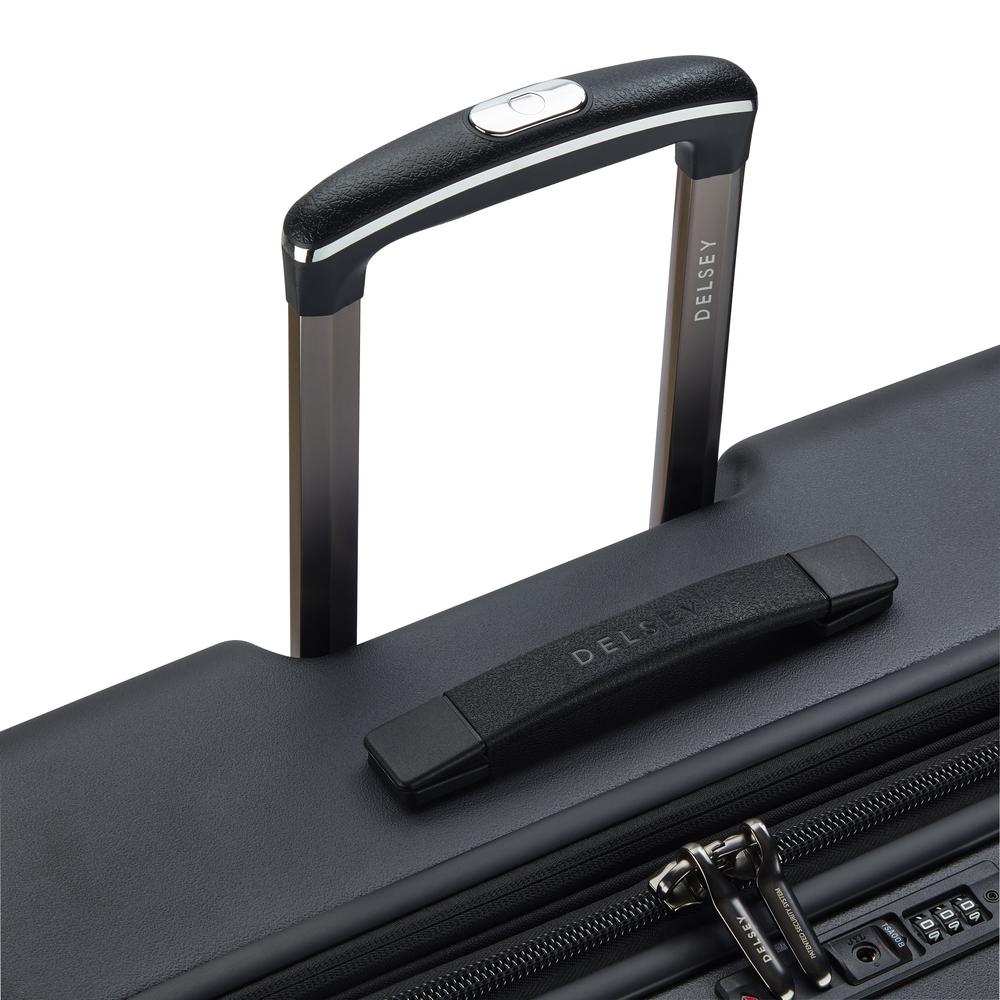 Delsey Cadence utvidbar ekstra stor koffert 82 cm Deep Black-Harde kofferter-BagBrokers