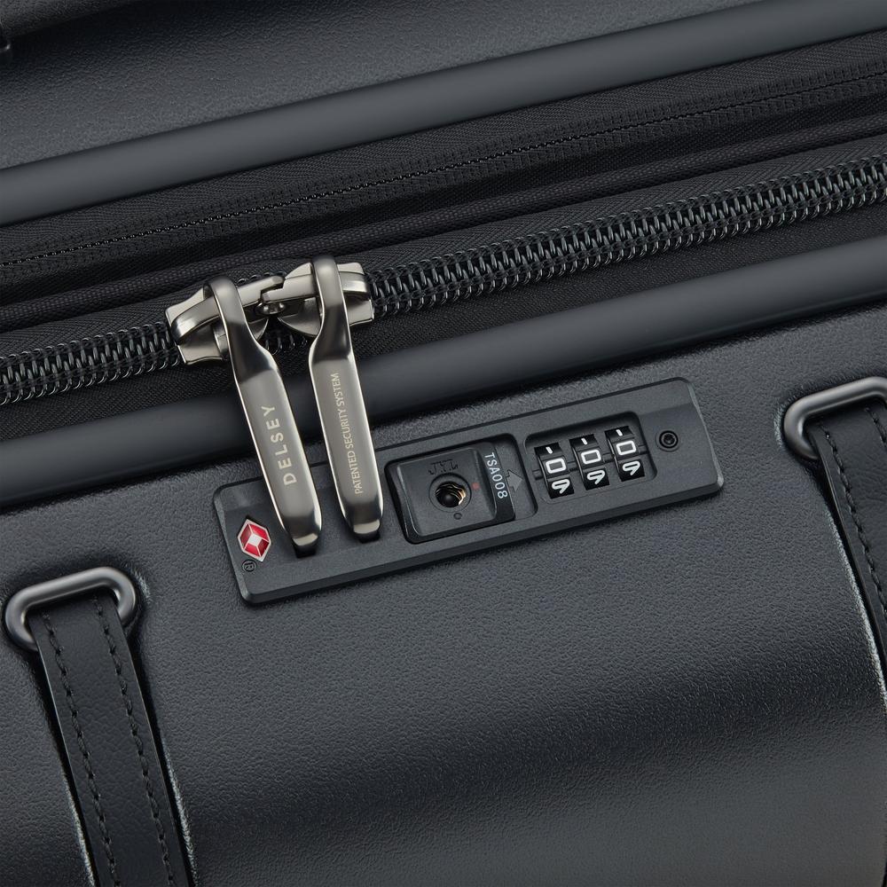 Delsey Cadence utvidbar ekstra stor koffert 82 cm Deep Black-Harde kofferter-BagBrokers