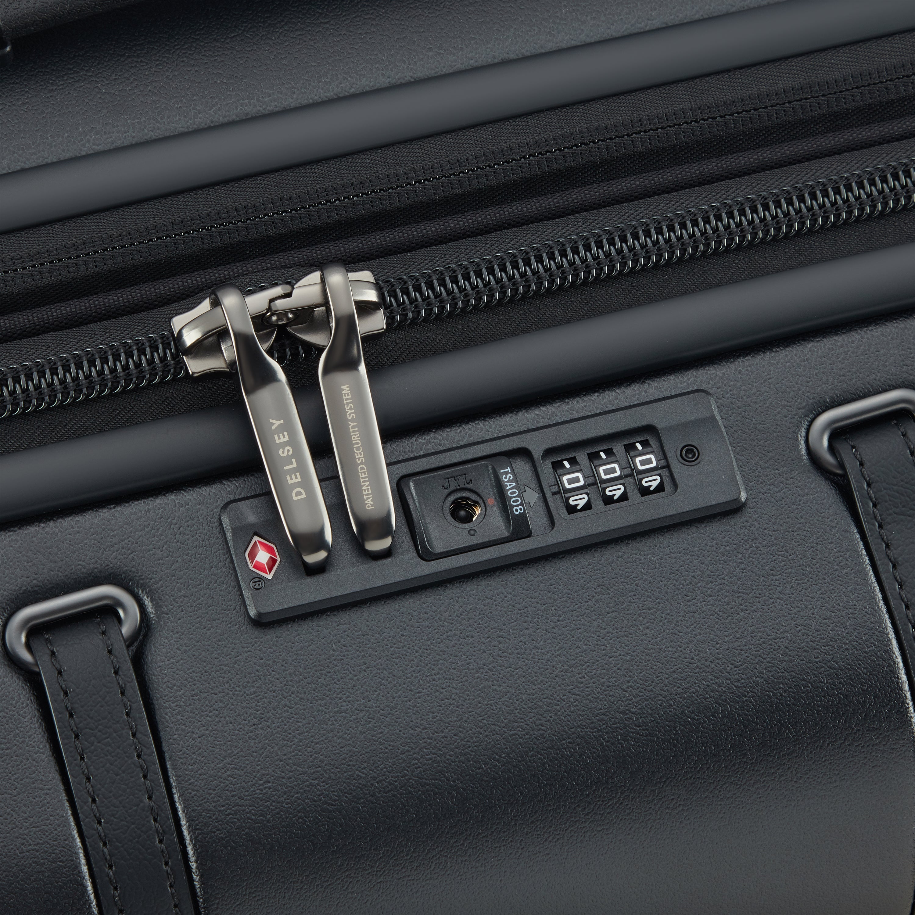 Delsey Cadence utvidbar ekstra stor koffert 82 cm Deep Black-Harde kofferter-BagBrokers