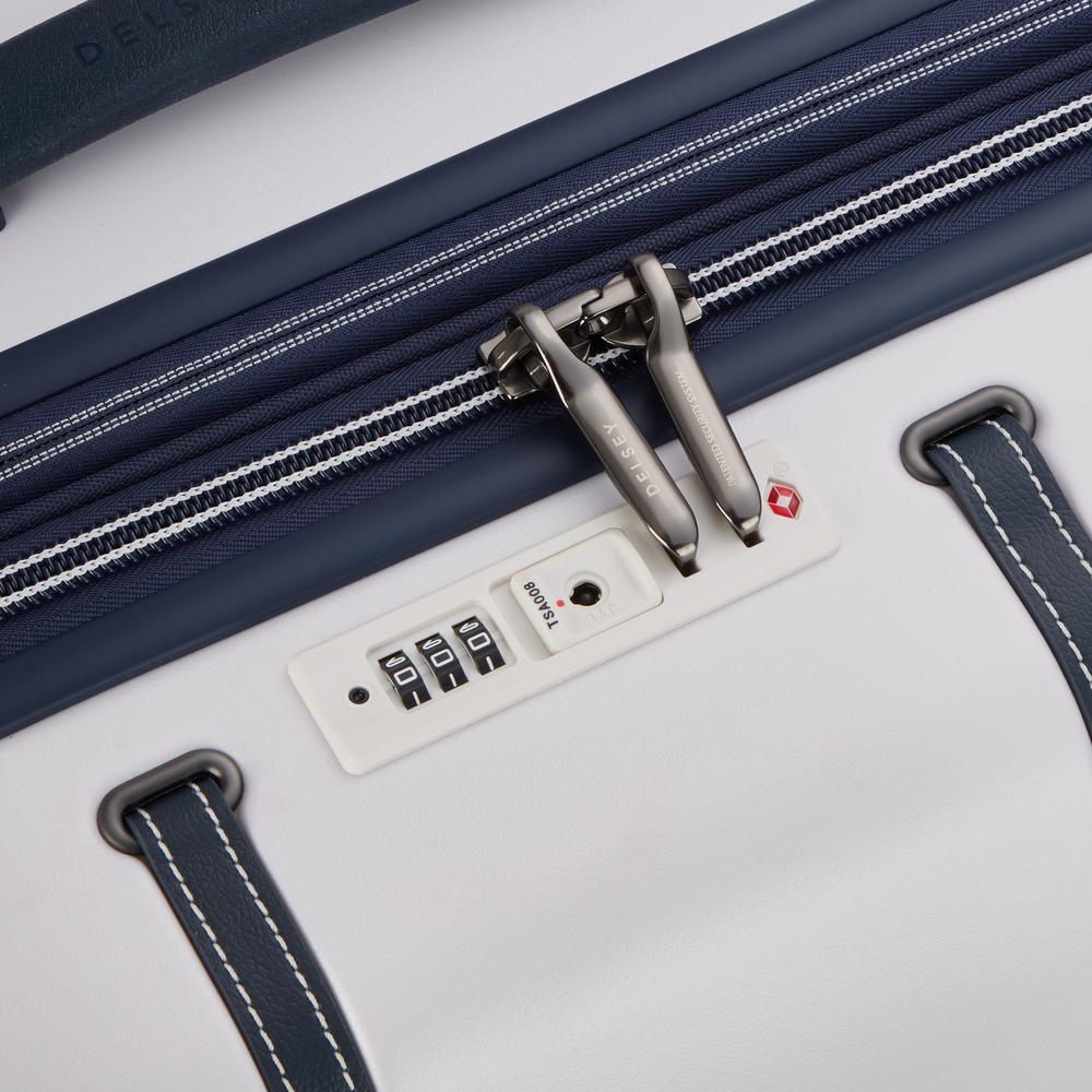 Delsey Cadence utvidbar ekstra stor koffert 82 cm Ivory-Harde kofferter-BagBrokers