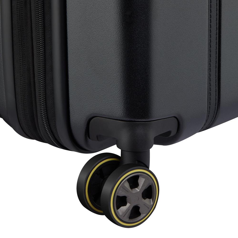 Delsey Cadance utvidbar kabinkoffert 55 cm Deep Black-Harde kofferter-BagBrokers