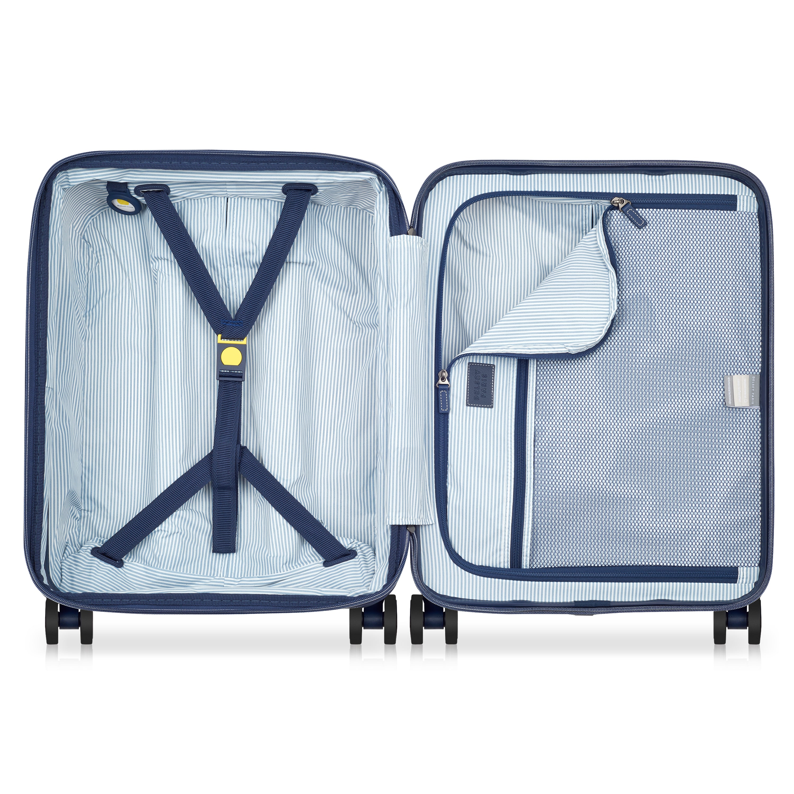 Delsey Cadence utvidbar kabinkoffert 55 cm Ivory-Harde kofferter-BagBrokers