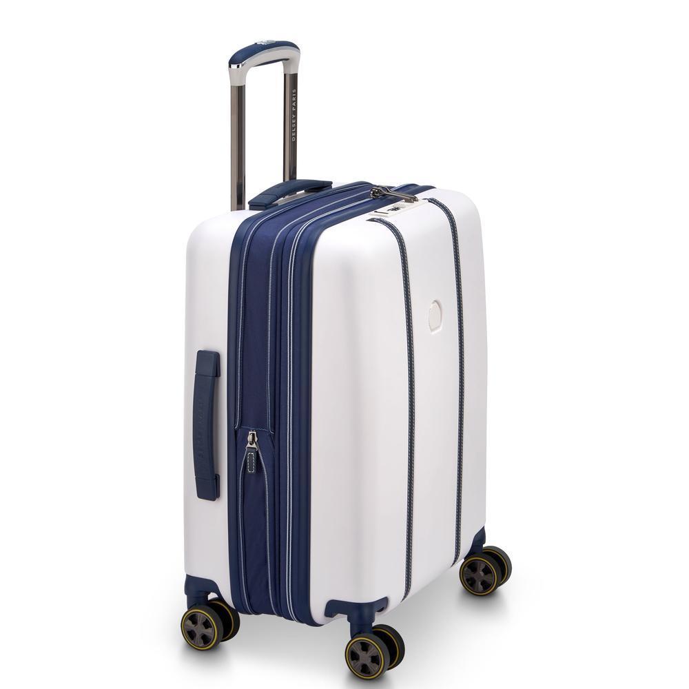 Delsey Cadence utvidbar kabinkoffert 55 cm Ivory-Harde kofferter-BagBrokers