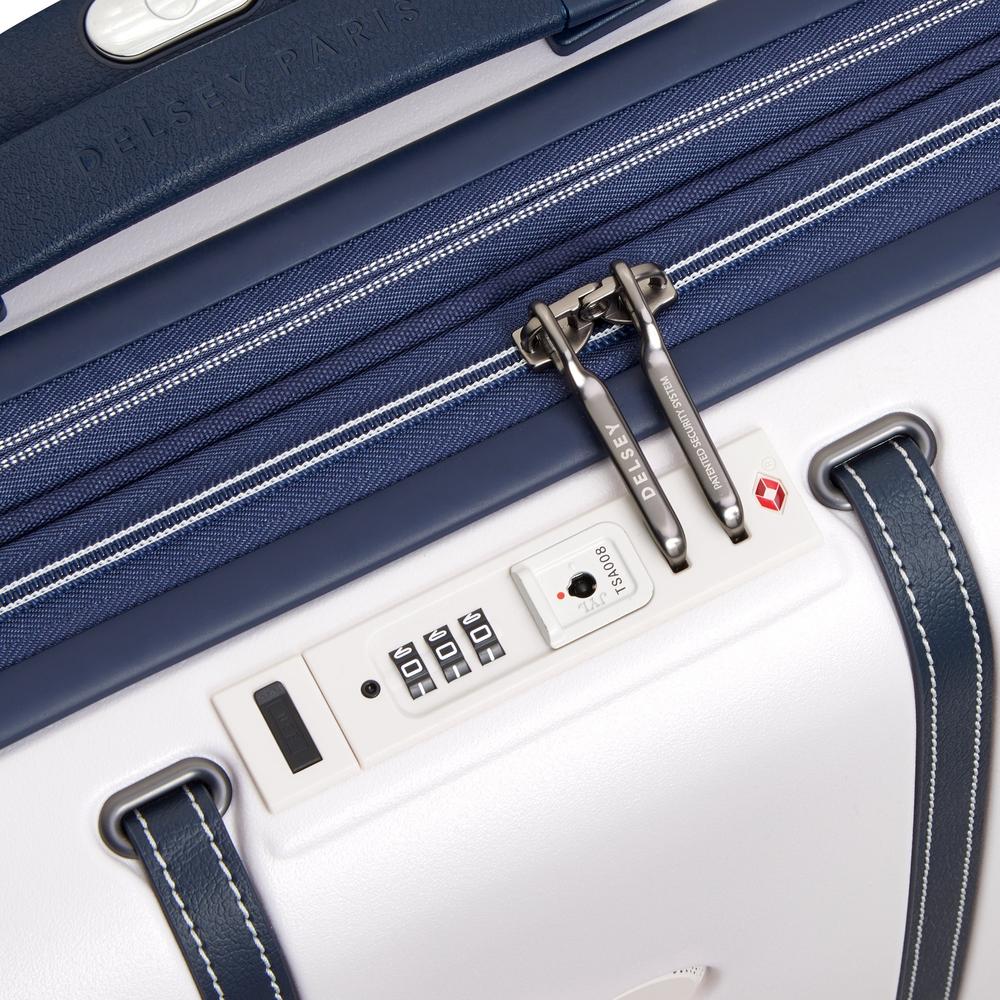Delsey Cadence utvidbar kabinkoffert 55 cm Ivory-Harde kofferter-BagBrokers
