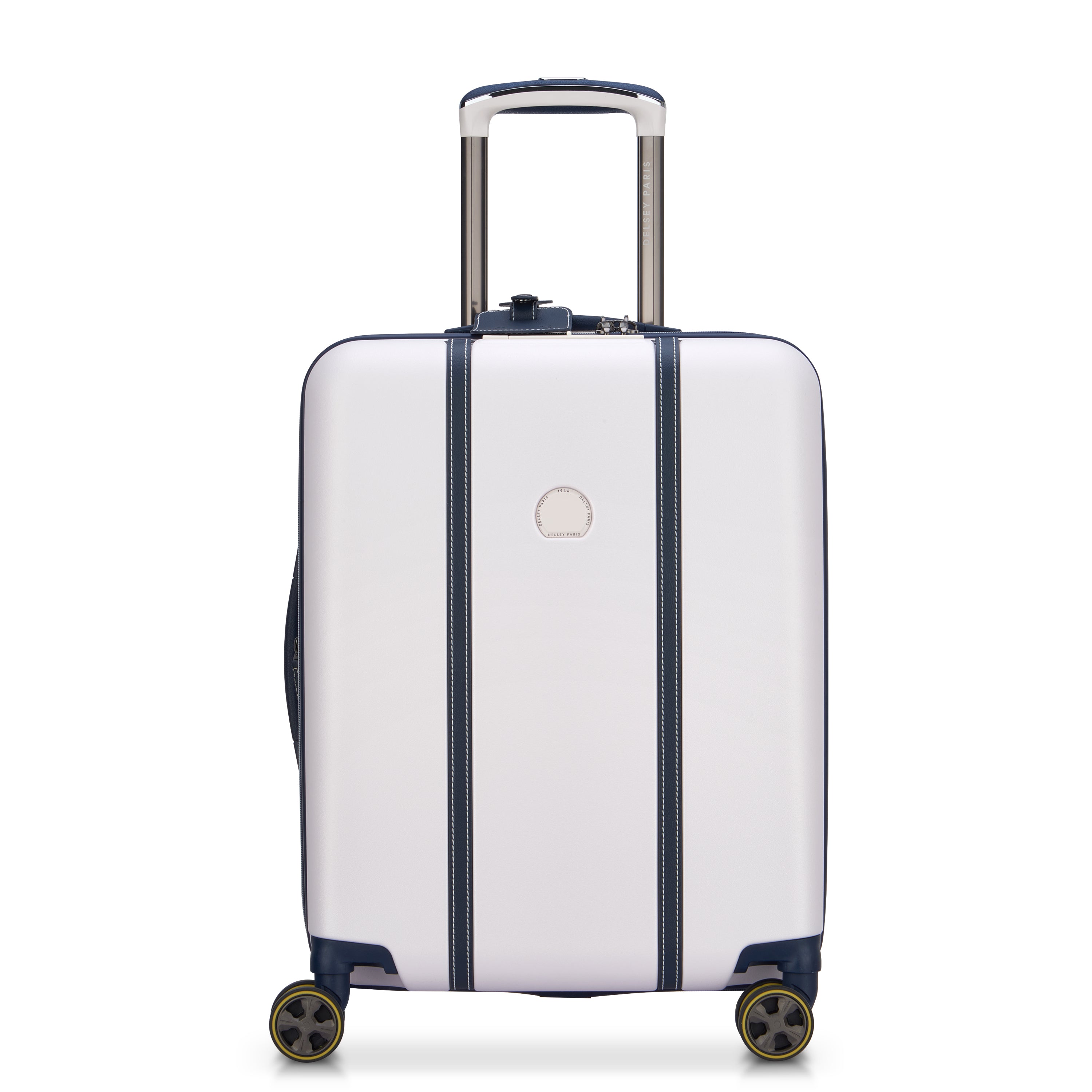 Delsey Cadence utvidbar kabinkoffert 55 cm Ivory-Harde kofferter-BagBrokers
