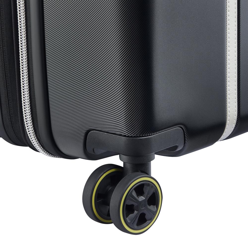 Delsey Cadence utvidbar medium koffert 66 cm Black/Silver-Harde kofferter-BagBrokers