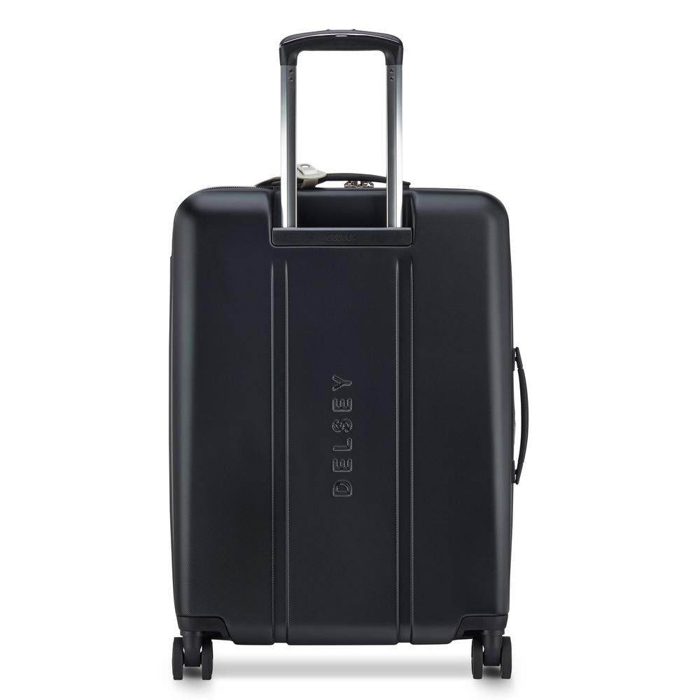 Delsey Cadence utvidbar medium koffert 66 cm Black/Silver-Harde kofferter-BagBrokers