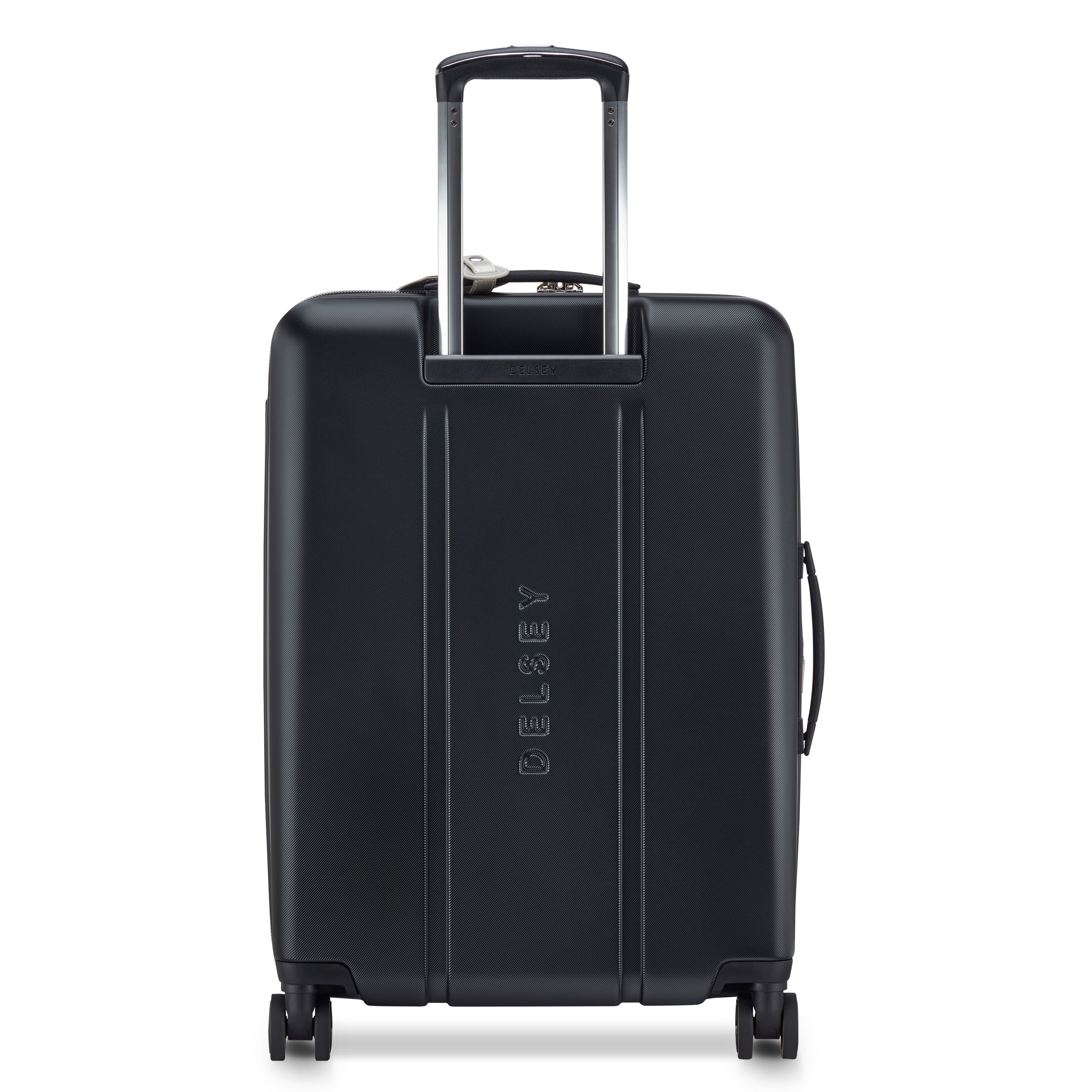 Delsey Cadence utvidbar medium koffert 66 cm Black/Silver-Harde kofferter-BagBrokers