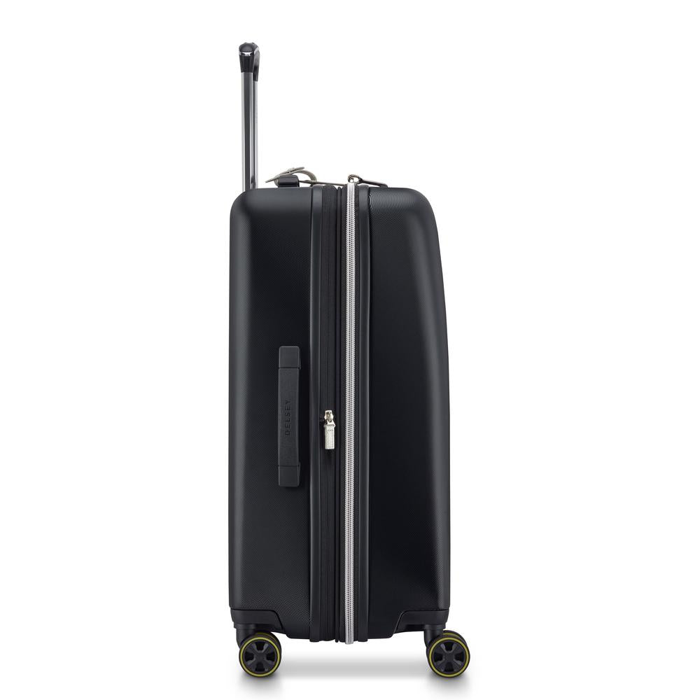 Delsey Cadence utvidbar medium koffert 66 cm Black/Silver-Harde kofferter-BagBrokers