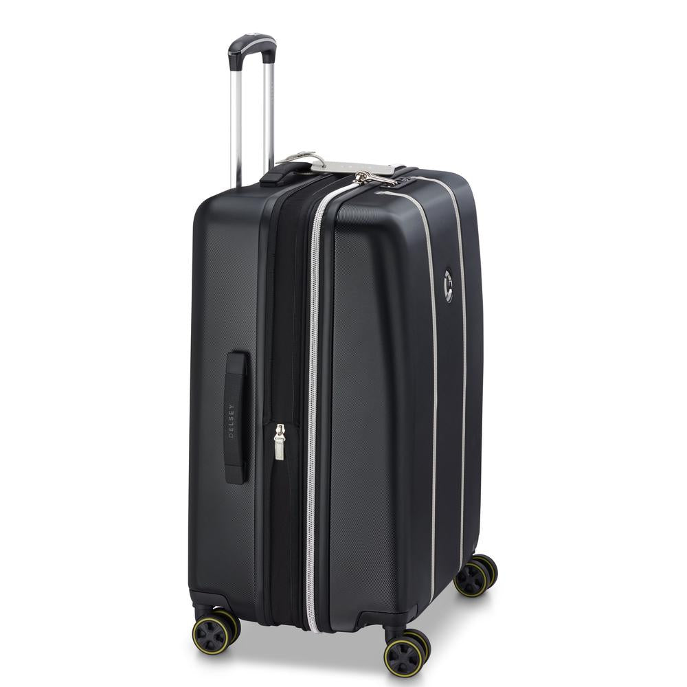 Delsey Cadence utvidbar medium koffert 66 cm Black/Silver-Harde kofferter-BagBrokers