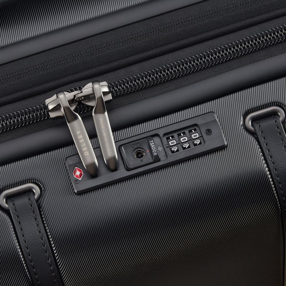 Delsey Cadence utvidbar medium koffert 66 cm Deep Black-Harde kofferter-BagBrokers