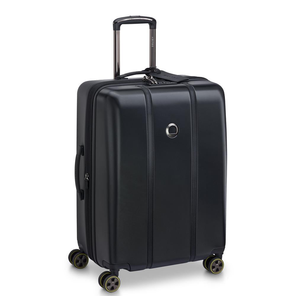 Delsey Cadence utvidbar medium koffert 66 cm Deep Black-Harde kofferter-BagBrokers