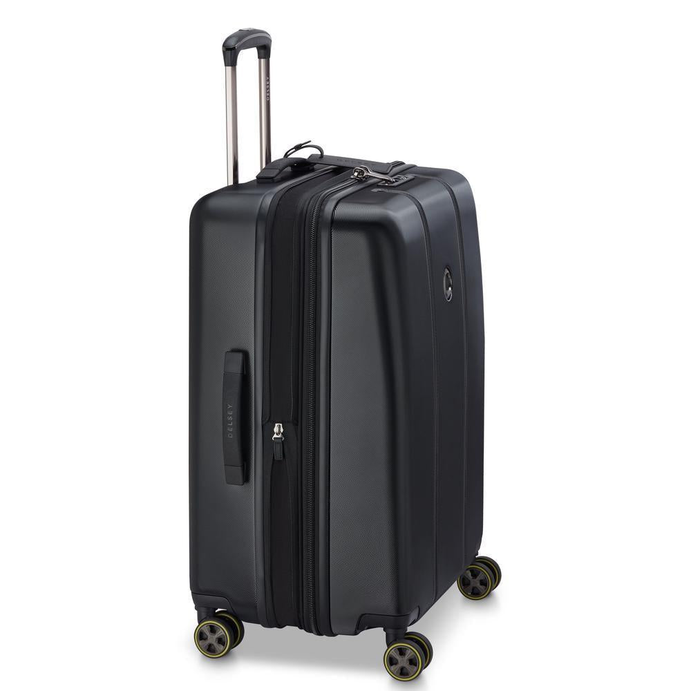 Delsey Cadence utvidbar medium koffert 66 cm Deep Black-Harde kofferter-BagBrokers