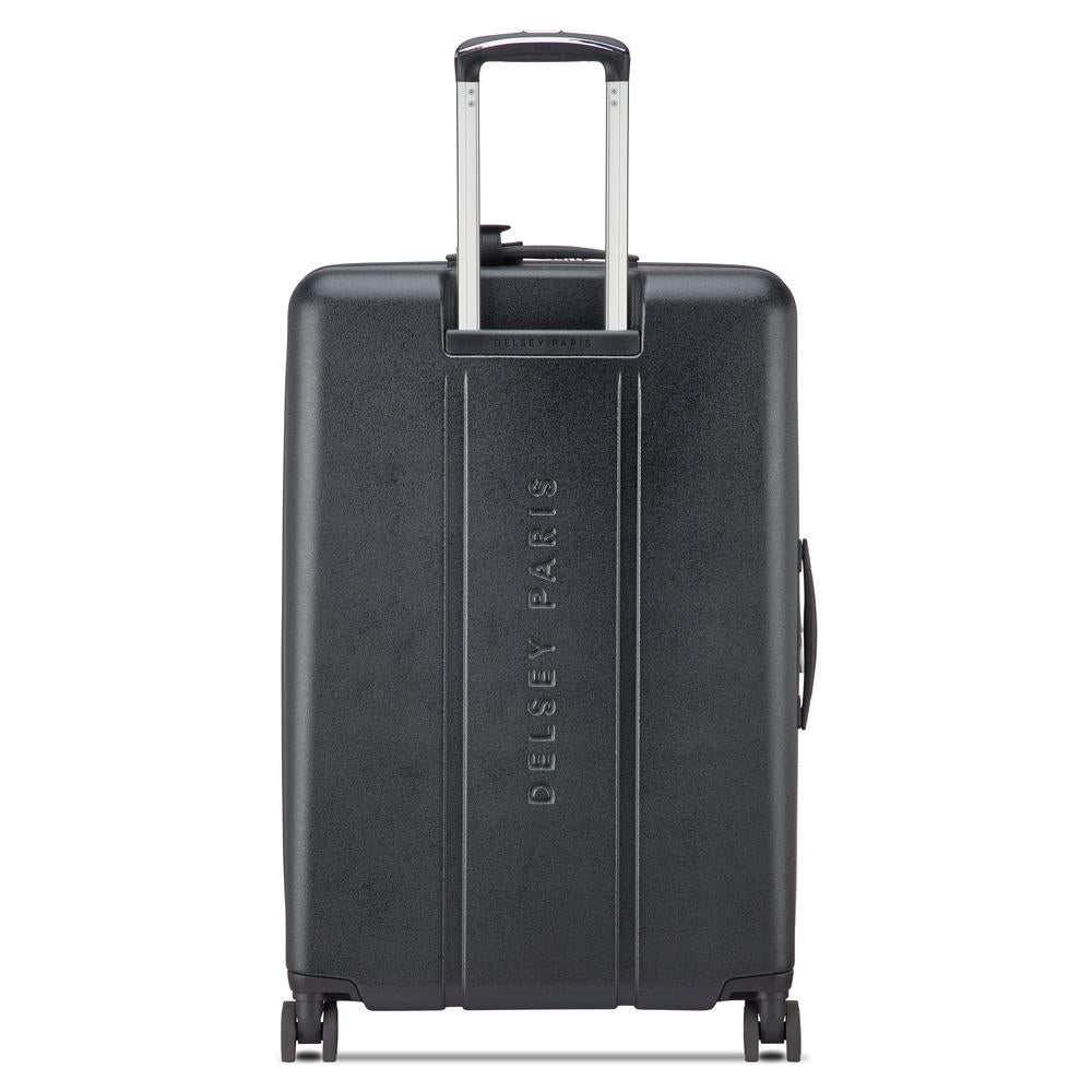 Delsey Cadence utvidbar stor koffert 76 cm Black/Silver-Harde kofferter-BagBrokers
