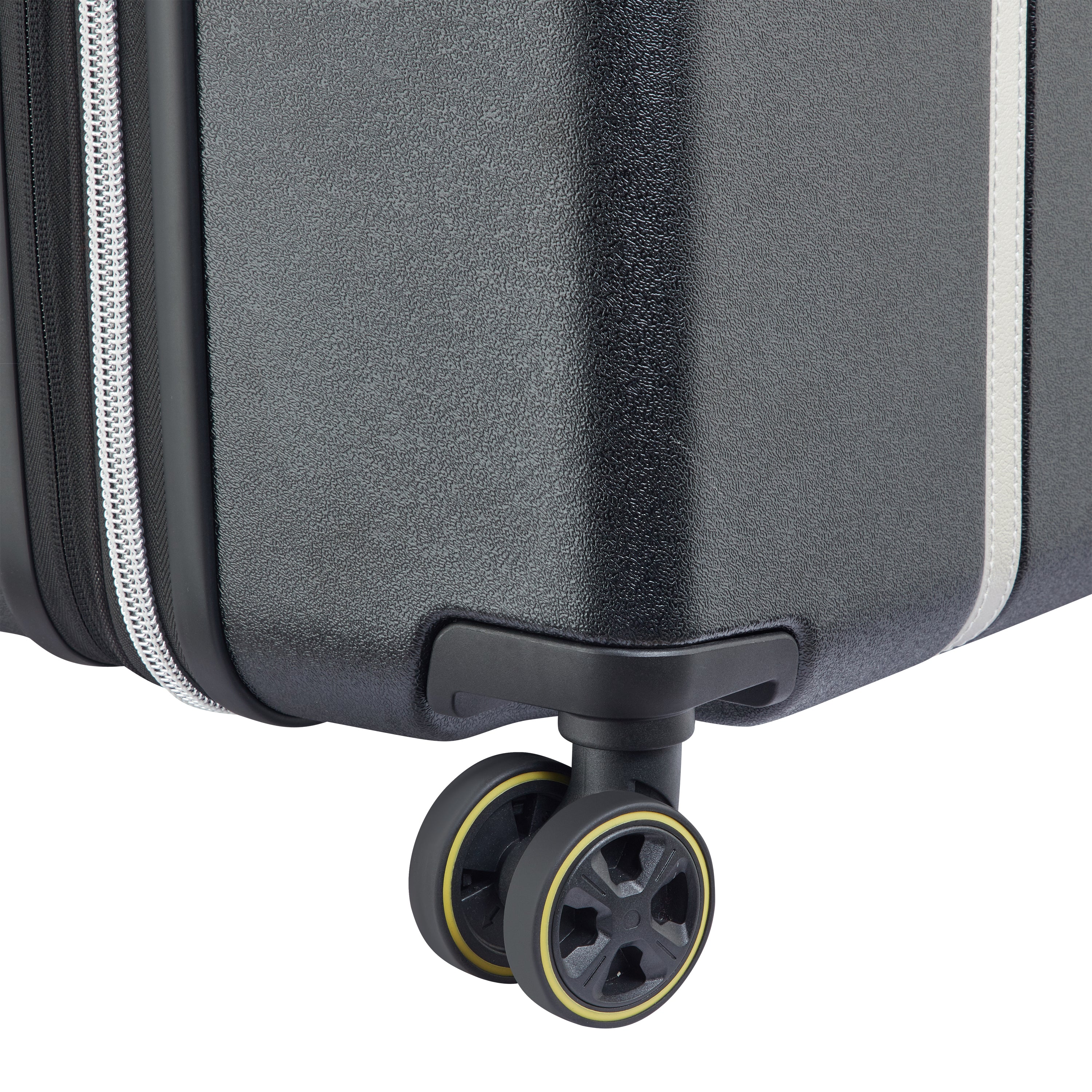 Delsey Cadence utvidbar stor koffert 76 cm Black/Silver-Harde kofferter-BagBrokers