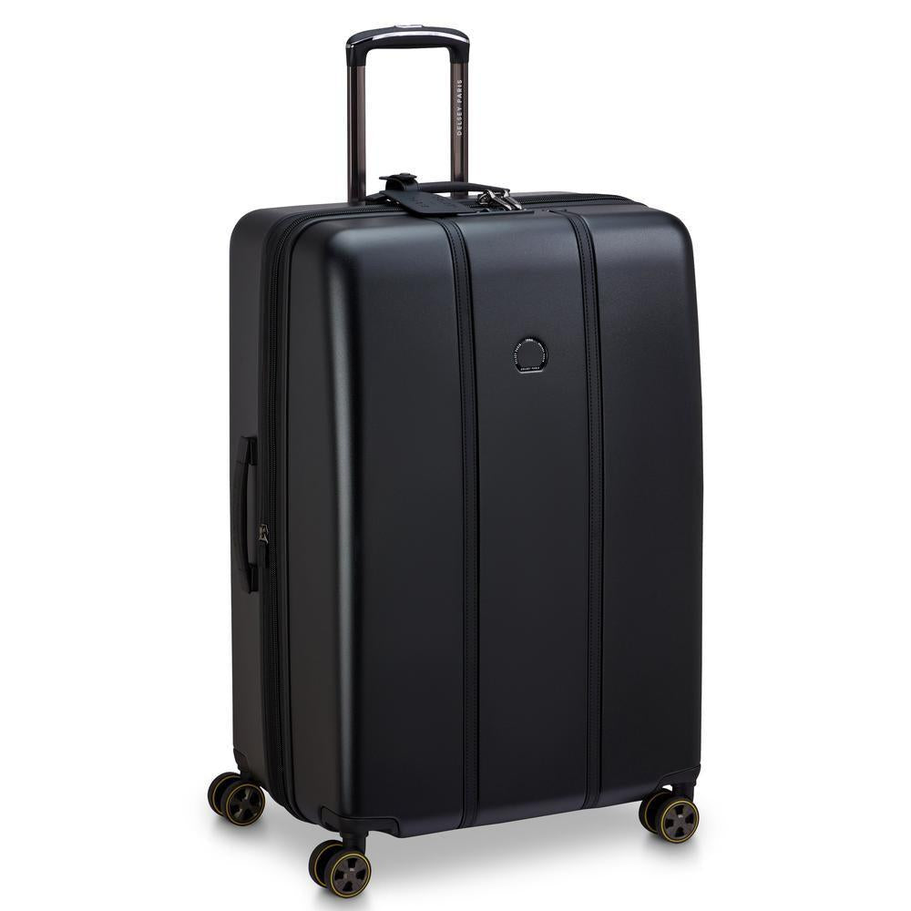 Delsey Cadence utvidbar stor koffert 76 cm Deep Black-Harde kofferter-BagBrokers