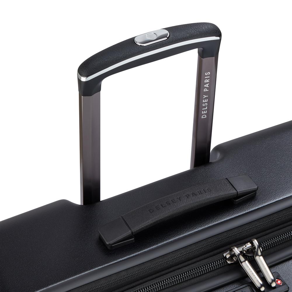 Delsey Cadence utvidbar stor koffert 76 cm Deep Black-Harde kofferter-BagBrokers