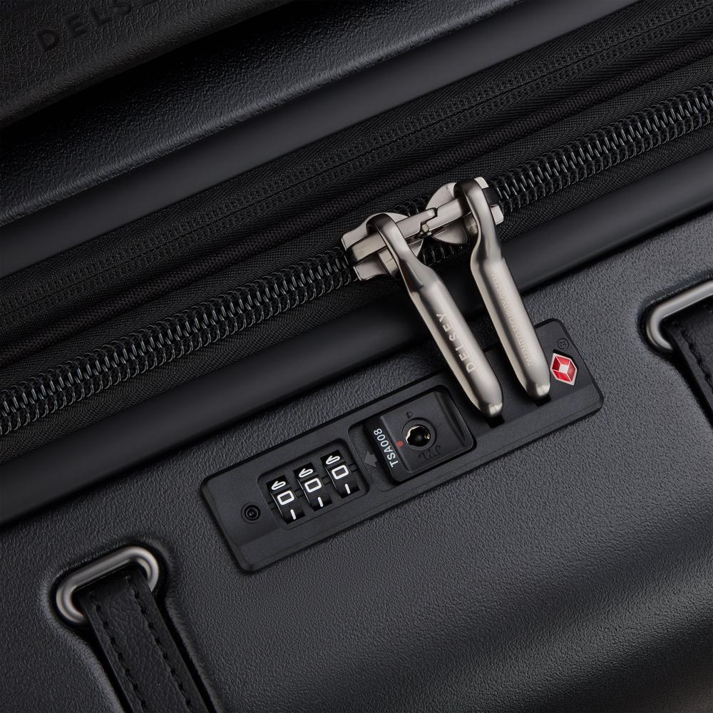 Delsey Cadence utvidbar stor koffert 76 cm Deep Black-Harde kofferter-BagBrokers