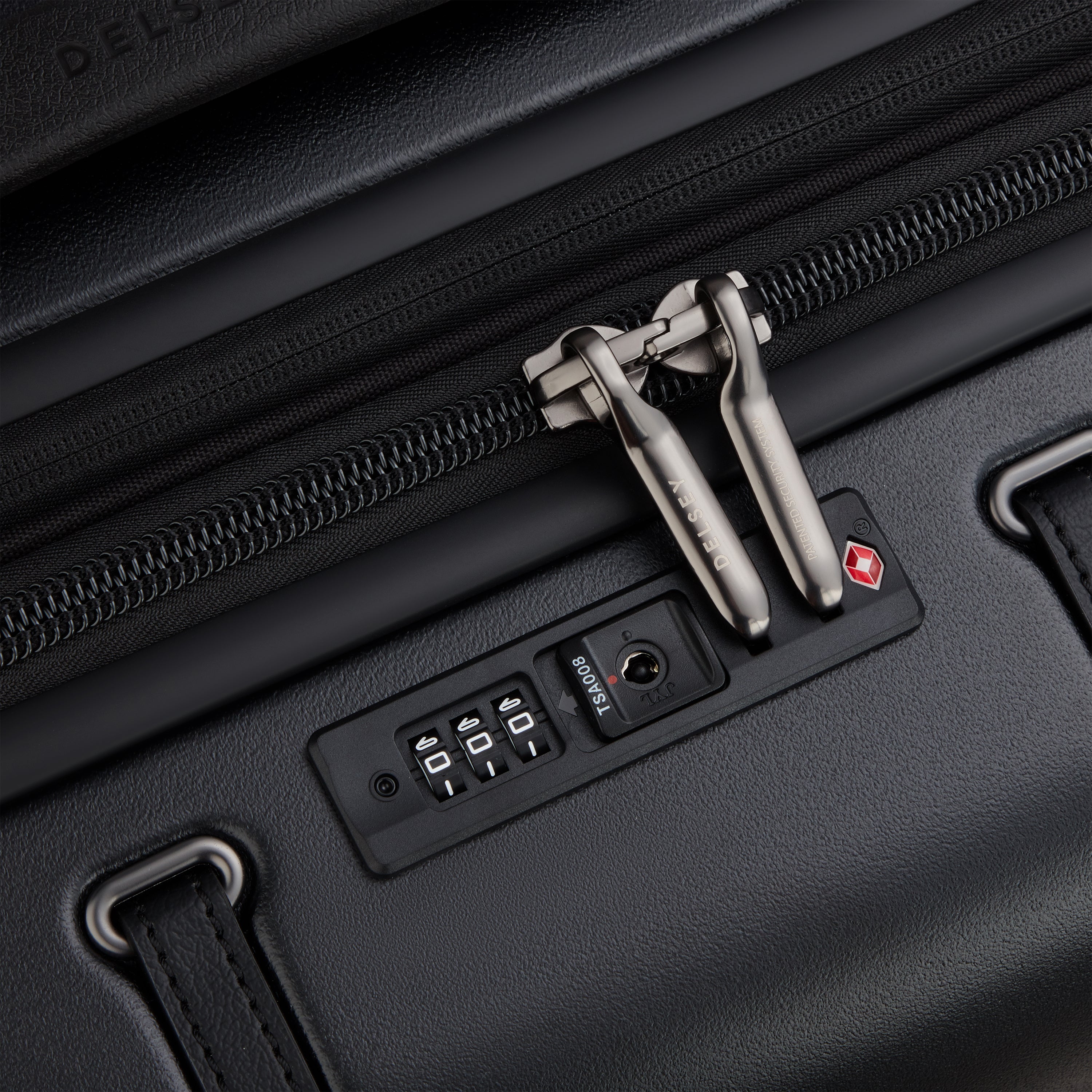 Delsey Cadence utvidbar stor koffert 76 cm Deep Black-Harde kofferter-BagBrokers