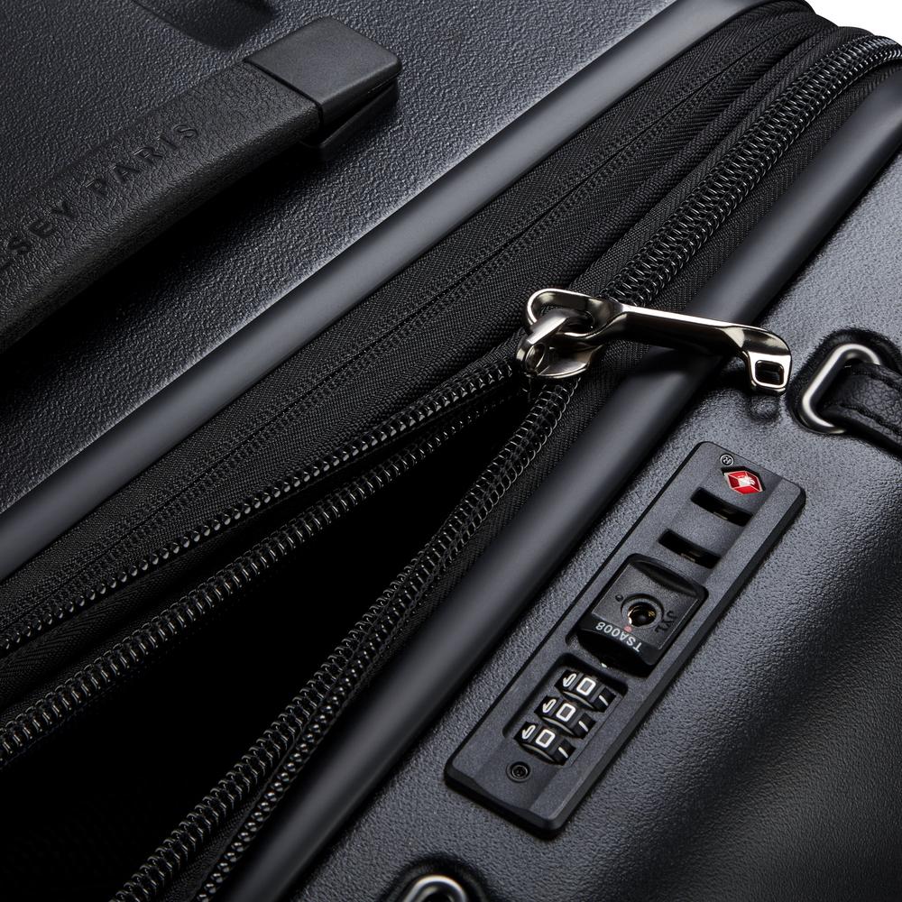 Delsey Cadence utvidbar stor koffert 76 cm Deep Black-Harde kofferter-BagBrokers