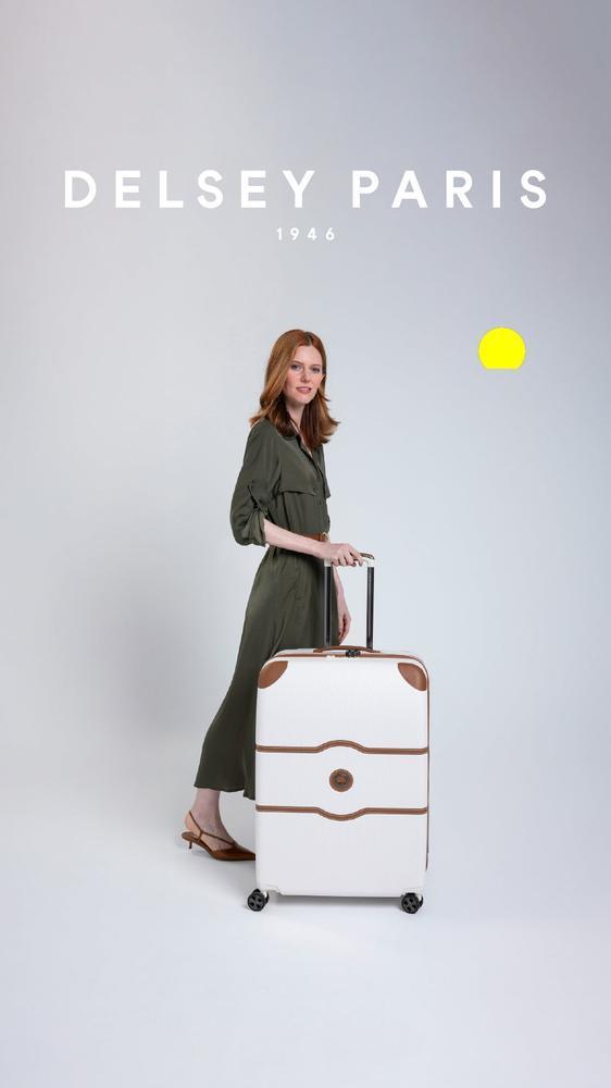 Delsey Chatelet Air 2.0 stor koffert 76 cm 110 liter Angora-Harde kofferter-BagBrokers
