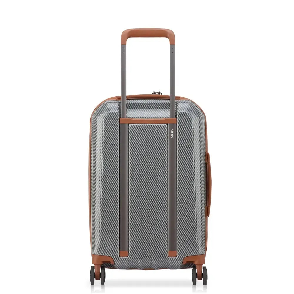Delsey Helium Ultimate utvidbar kabinkoffert 55 cm Silver-Harde kofferter-BagBrokers